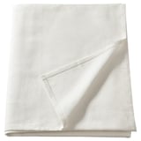 A folded white STENFRÖMAL cotton bedspread. It a woven checkered pattern, providing warmth and decor for a bed.