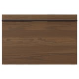 STENSTA dark brown wood veneer panel, rectangular with sleek horizontal handle.