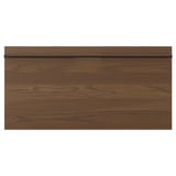 STENSTA dark brown kitchen cabinet with wood grain pattern and wide solid wood handle.