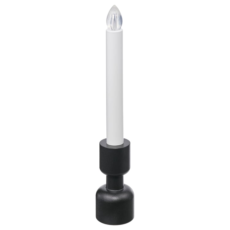 STRÅLA LED candle holder, batteryoperated black IKEA