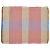STRANDFLOKA table runner, colorful, rectangular, woven cotton, fringe edges.