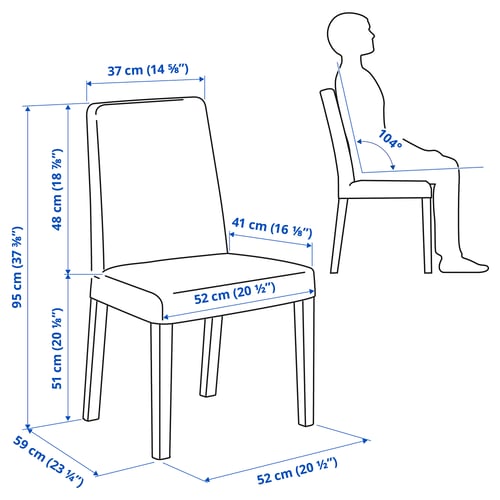 Illustration with measurements for the product: STRANDTORP.