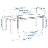 Illustration with measurements for the product: STRANDTORP.