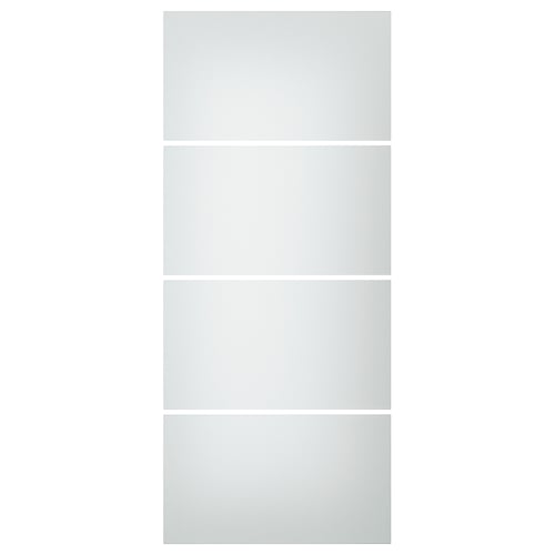SVARTISDAL frosted glass door panel, modern design, rectangular, white.