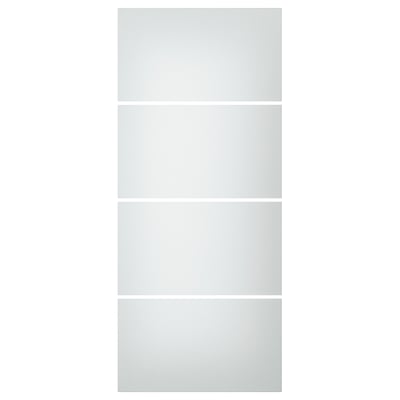 SVARTISDAL frosted glass door panel, modern design, rectangular, white.