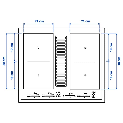 TÄCKNAN Ind hob/int extractor w recirc kit, IKEA 500/black