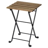 TÄRNÖ Stool, black/light brown stained, 30x42 cm