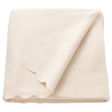 Folded off-white fleece blanket, soft & warm, made from recycled polyester.