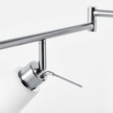 Stylish metal ceiling spot with adjustable nickel-plated track, demonstrating high-quality finish and durable design.