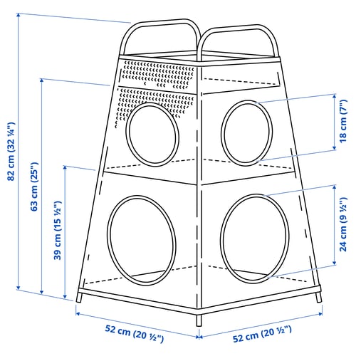 Illustration with measurements for the product: TIGERFINK.