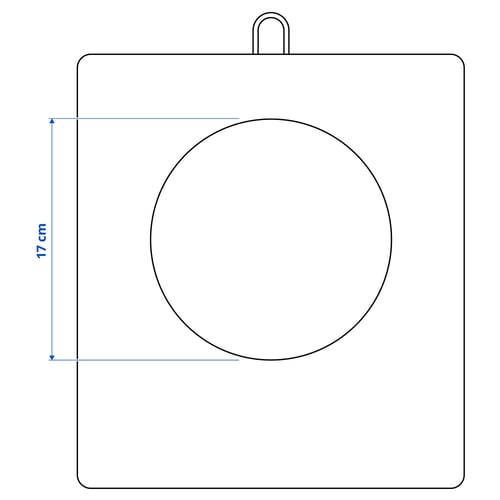 Illustration with measurements for the product: TILLREDA.