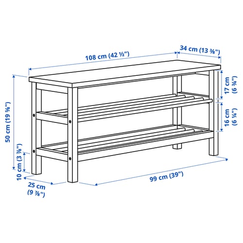 Illustration with measurements for the product: TJUSIG.