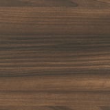 Dark brown laminate with visible wood grain pattern, smooth, evenly polished surface.