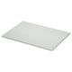 White rectangular tabletop, smooth surface. Modern, simple design.