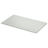 A TOLKEN light grey countertop with a stone effect finish, made of melamine foil on fibreboard. It has a rectangular shape and sleek, modern design.