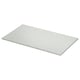 A TOLKEN light grey countertop with a stone effect finish, made of melamine foil on fibreboard. It has a rectangular shape and sleek, modern design.