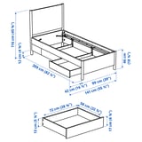 Illustration with measurements for the product: TONSTAD.