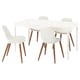 Option: TONSTAD / GRÖNSTA Table and 4 chairs, off-white/white, 150x80 cm