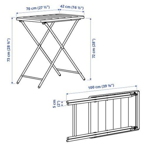 Illustration with measurements for the product: TORPARÖ.