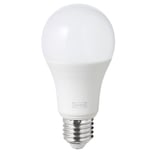 TRÅDFRI smart light bulb, white, spherical, made of polycarbonate plastic by ikea.