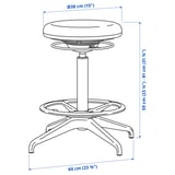 Illustration with measurements for the product: TROTTEN/LIDKULLEN.