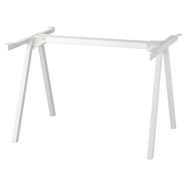 TROTTEN: white metal table base; sleek, minimalist design for stability.