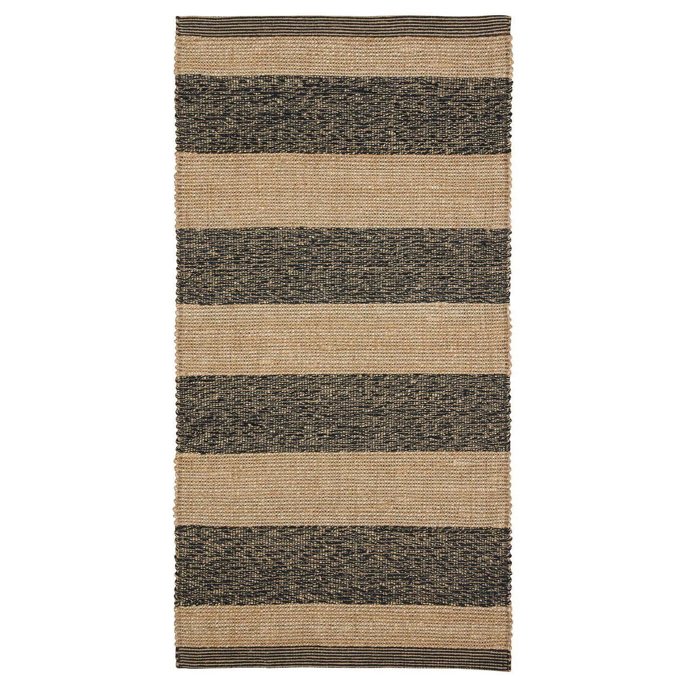 UGILT Rug, flatwoven, black/beige, 80x150 cm - IKEA