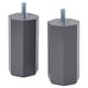 Option: Two gray ULLARP wood furniture legs with threaded tops; sleek, hexagonal design.