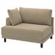 UPPÅKRA 1.5-seat module, with armrest left/Johanneshov brown-beige
