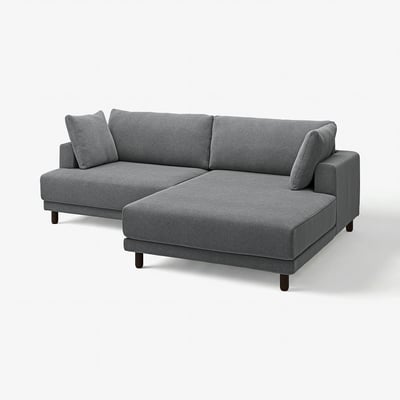 Modern grey sectional sofa, UPPÅKRA, clean design, deep cushions, and wooden legs.