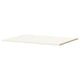 Utrushta white melamine shelf, sturdy & scratch-resistant, perfect for corners.