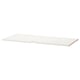 A white UTRUSTA shelf made of melamine. It has a rectangular shape and fits neatly into corner cabinets.