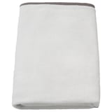 White VÄDRA babycare mat cover, soft, terry cloth, rectangular, recycled materials.
