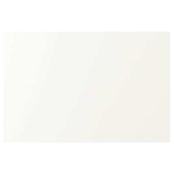 VALLSTENA white kitchen cabinets with smooth plastic foil, rectangular shape, timeless design.