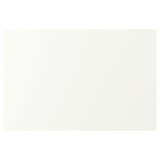 VALLSTENA white kitchen cabinets with smooth plastic foil, rectangular shape, timeless design.