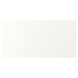 White VALLSTENA kitchen cabinets with smooth, easy-to-clean foil surfaces.