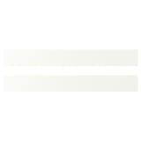 White VALLSTENA kitchen cabinet panel, rectangular, smooth surface, plastic foil.