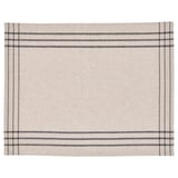 VÅRARV beige place mat with black stripes, rectangular, cotton and jute blend.