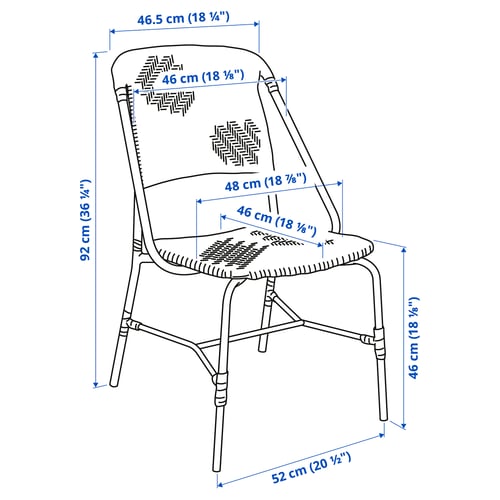 Illustration with measurements for the product: VASSHOLMEN.