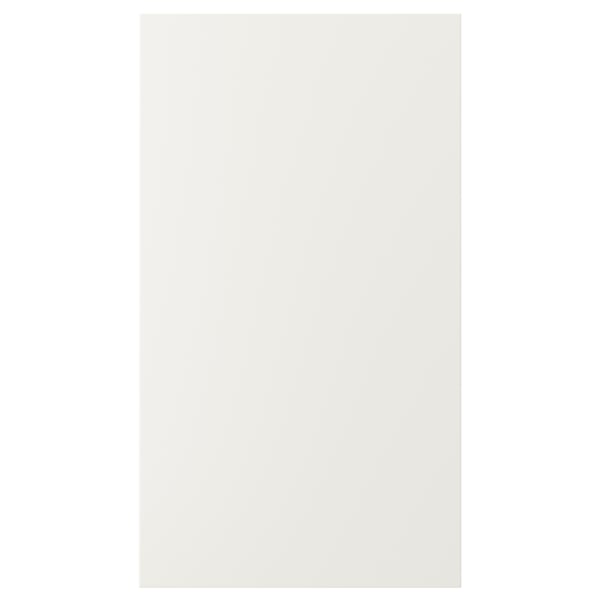 VEDDINGE white kitchen cabinet, sleek rectangular design, smooth fiberboard material.