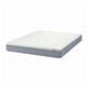 IKEA VESTERÖY foam mattress, gray, rectangular, with white top panel.