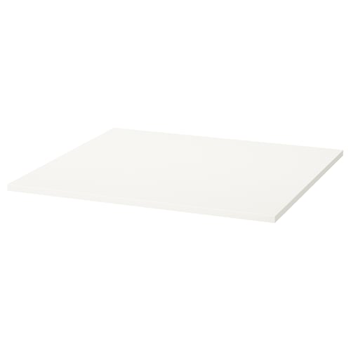 VIHALS white rectangular dining table with minimalist design and melamine top.