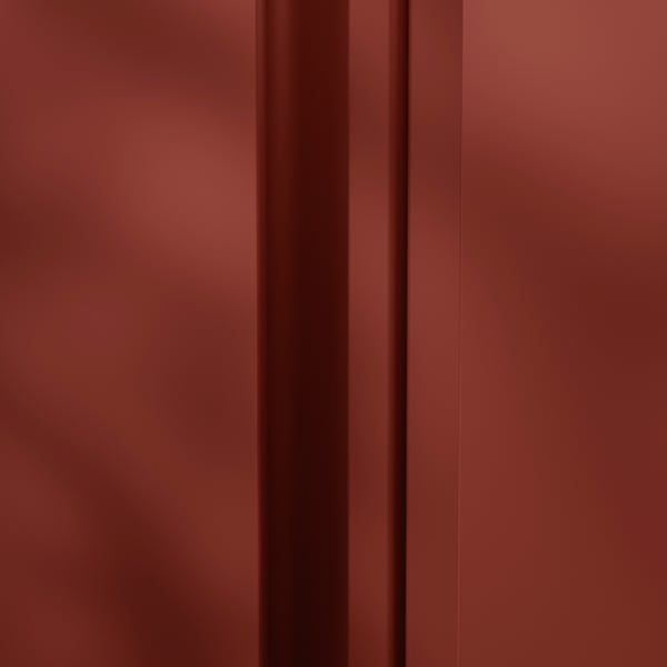 VIKANES Door with hinges, red-brown, 50x195 cm