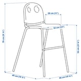 Illustration with measurements for the product: VILDGÅS.
