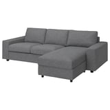 VIMLE grey sofa-bed with chaise, modern design, comfortable, removable fabric.