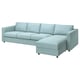 VIMLE light blue sectional sofa, modern design with removable cushions.