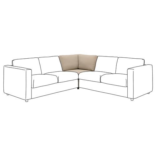 VIMLE Corner section, Kelinge beige