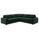 Option: A dark green l-shaped VIMLE sectional sofa with plush cushions and wooden legs.
