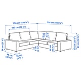 Illustration with measurements for the product: VIMLE.