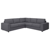 A VIMLE sectional sofa in dark gray fabric, featuring a modern design with wide armrests and a comfortable, clean-lined look.